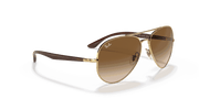 Light Brown Lenses, Polished Arista Gold Frame