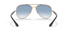 [Light Blue Lenses, Polished Black On Gold Frame]