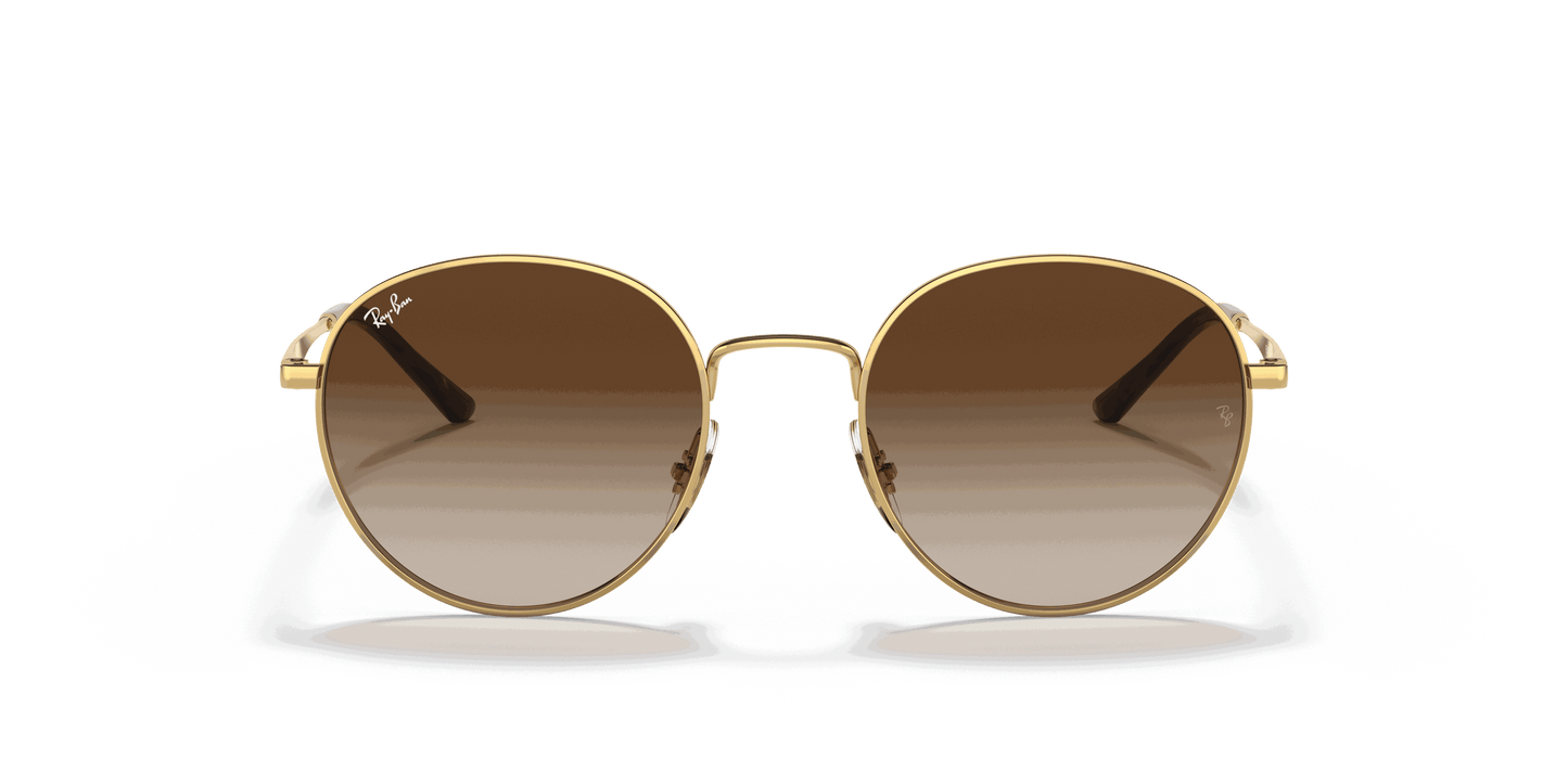 [Gradient Brown Lenses, Polished Arista Gold Frame]