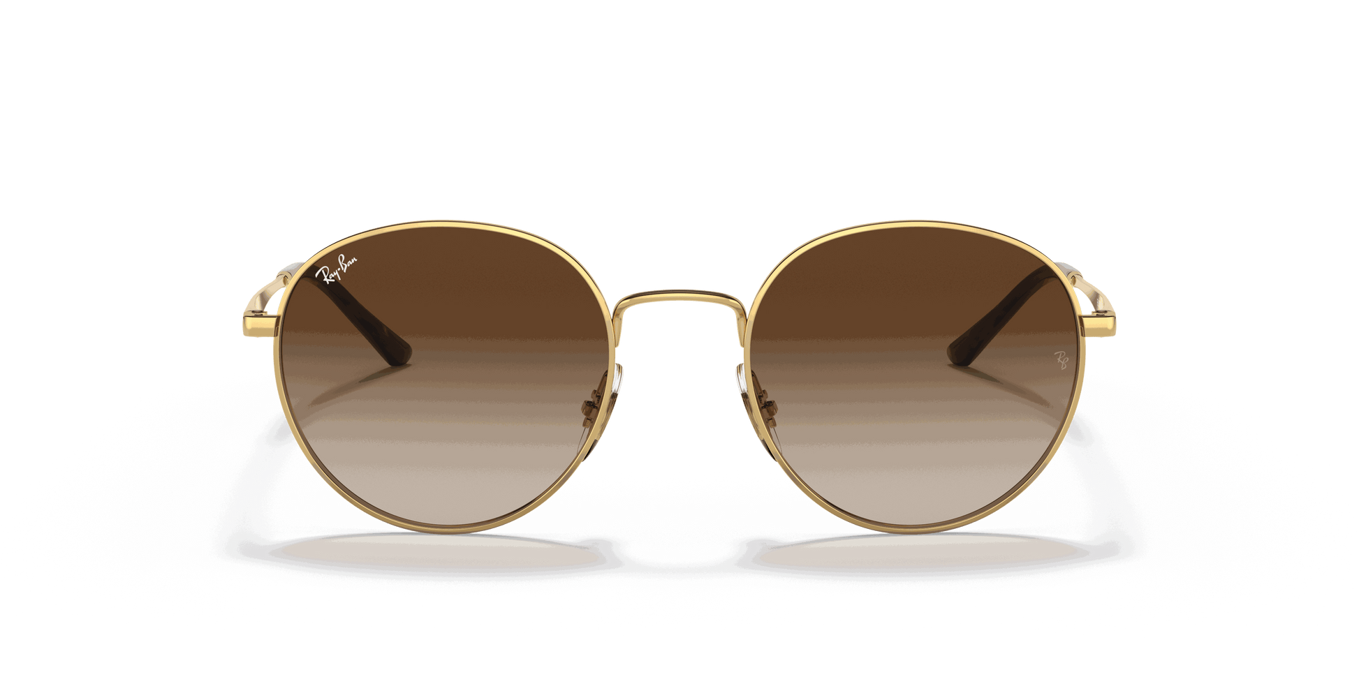 [Gradient Brown Lenses, Polished Arista Gold Frame]