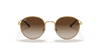 [Gradient Brown Lenses, Polished Arista Gold Frame]