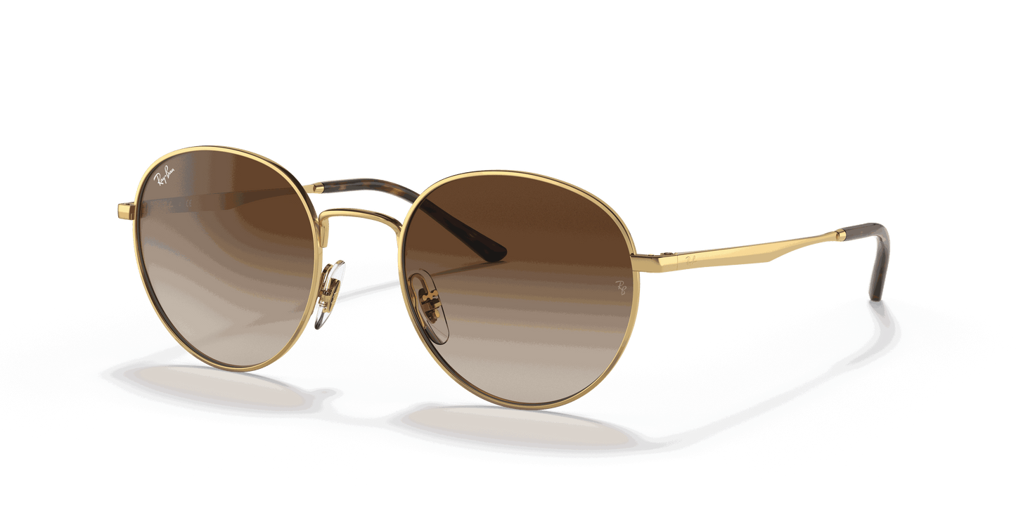 [Gradient Brown Lenses, Polished Arista Gold Frame]