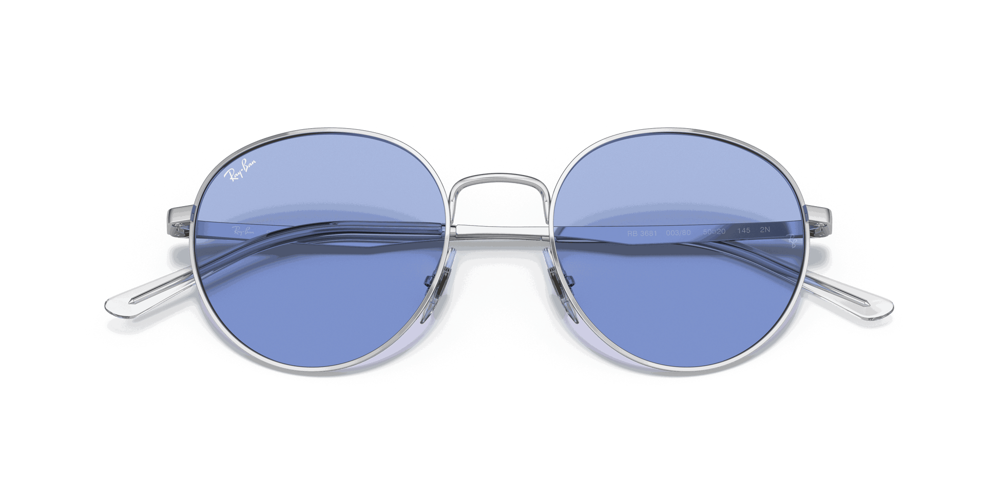 [Blue Classic Lenses, Polished Silver Frame]