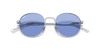 [Blue Classic Lenses, Polished Silver Frame]