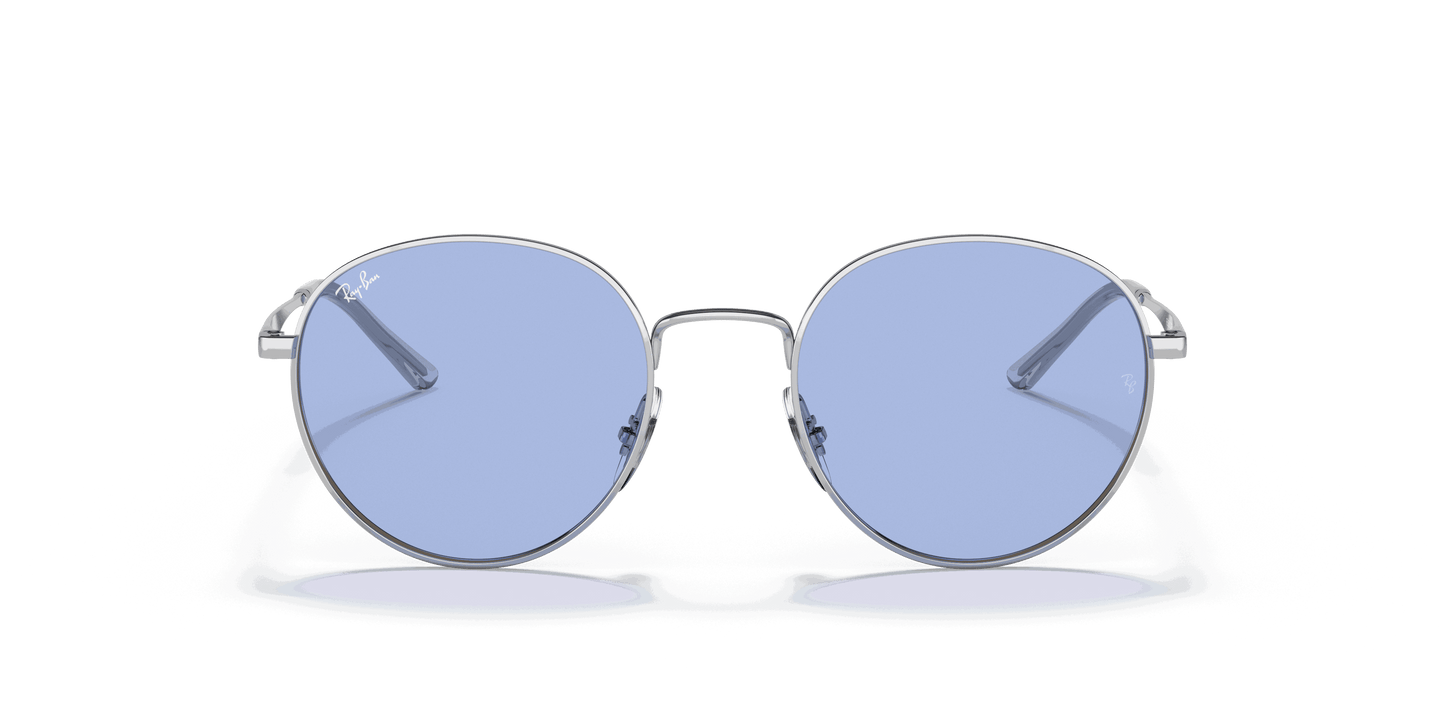 [Blue Classic Lenses, Polished Silver Frame]