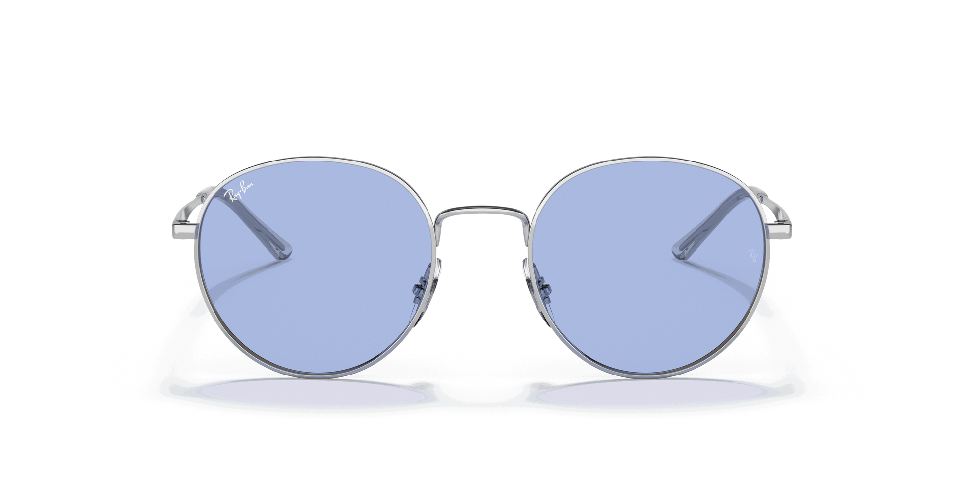 [Blue Classic Lenses, Polished Silver Frame]