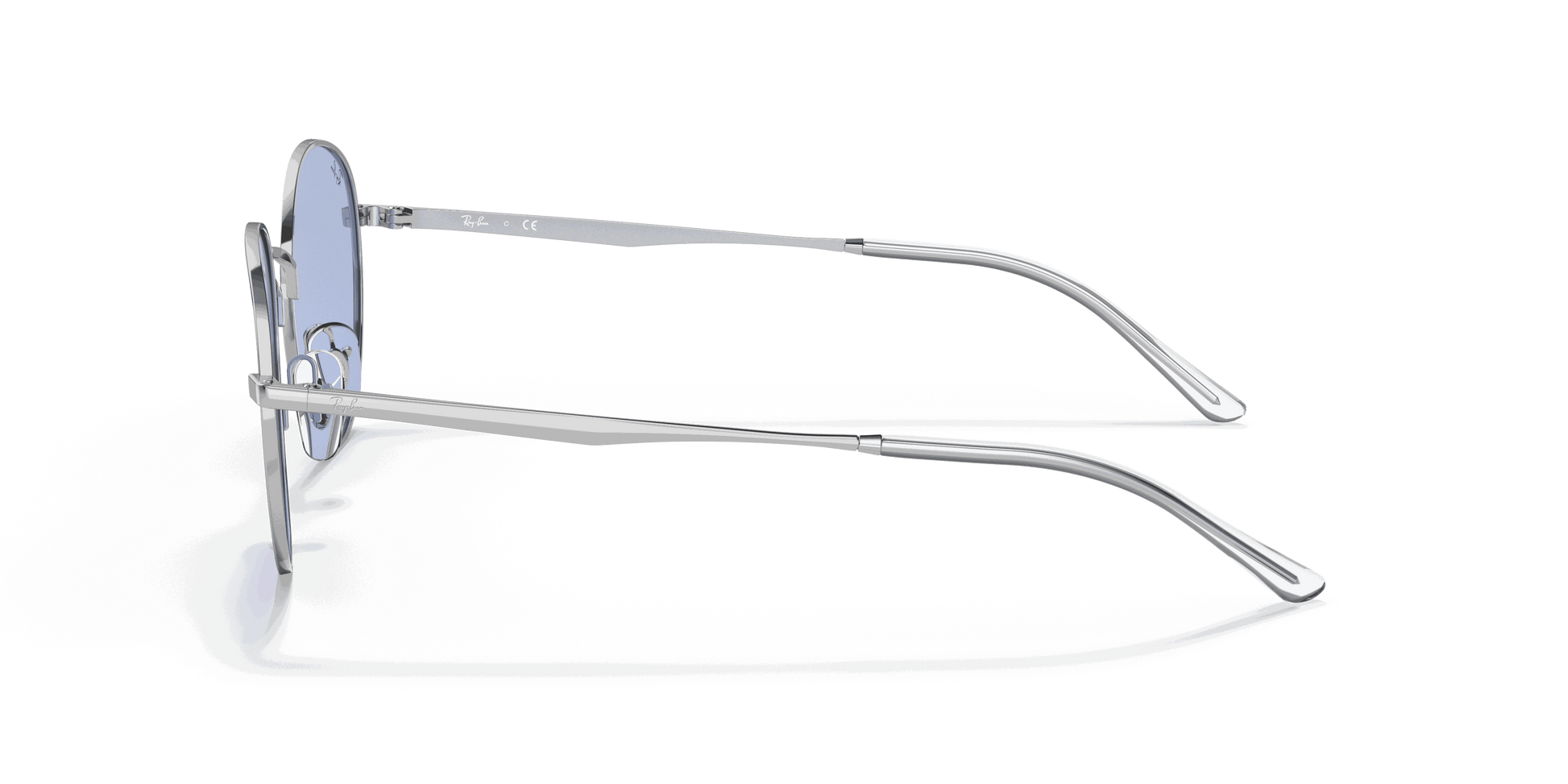 [Blue Classic Lenses, Polished Silver Frame]