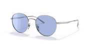 Blue Classic Lenses, Polished Silver Frame