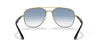 [Blue Lenses, Polished Black On Gold Frame]