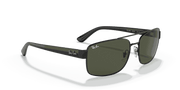 Green Lenses, Polished Black Frame