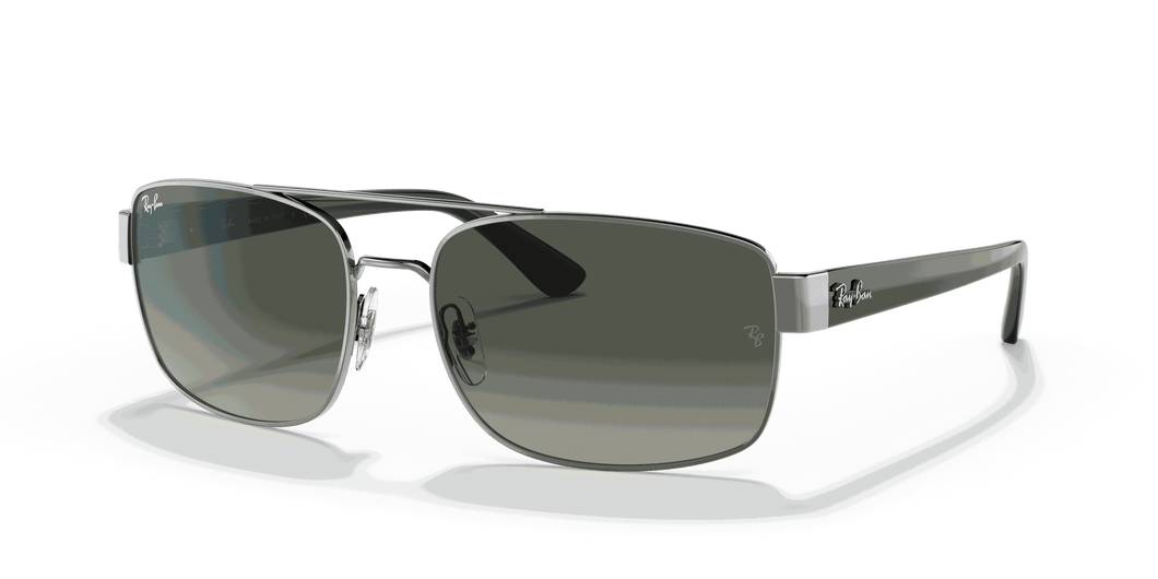 [Grey Gradient Lenses, Polished Gunmetal Frame]