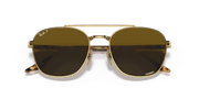 Brown Lenses, Polished Arista Gold Frame