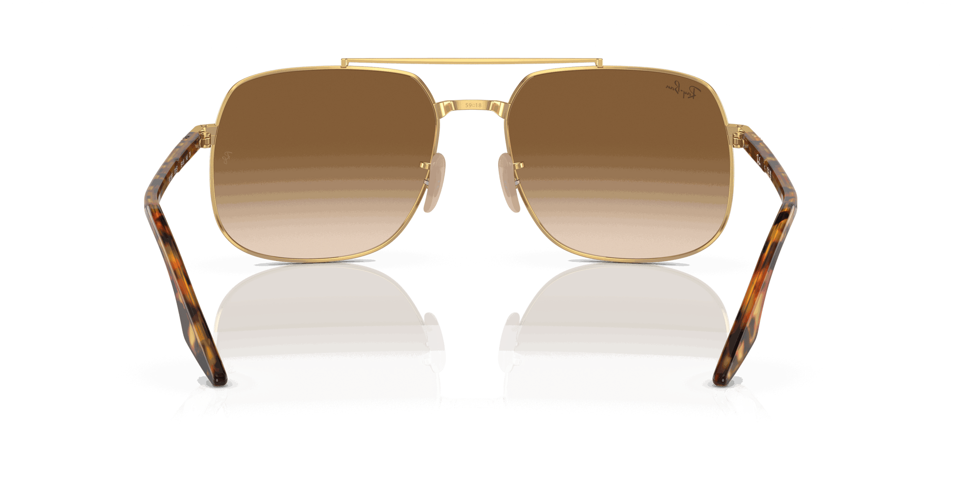 [Brown Lenses, Polished Arista Gold Frame]