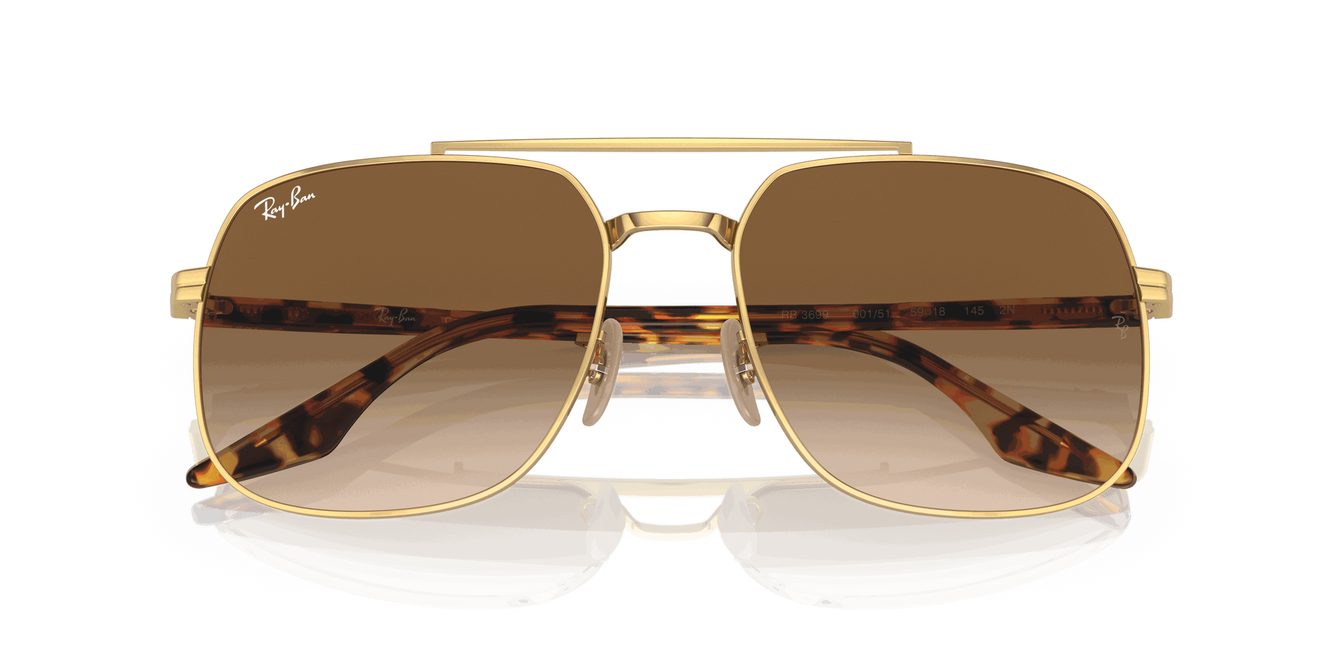 [Brown Lenses, Polished Arista Gold Frame]