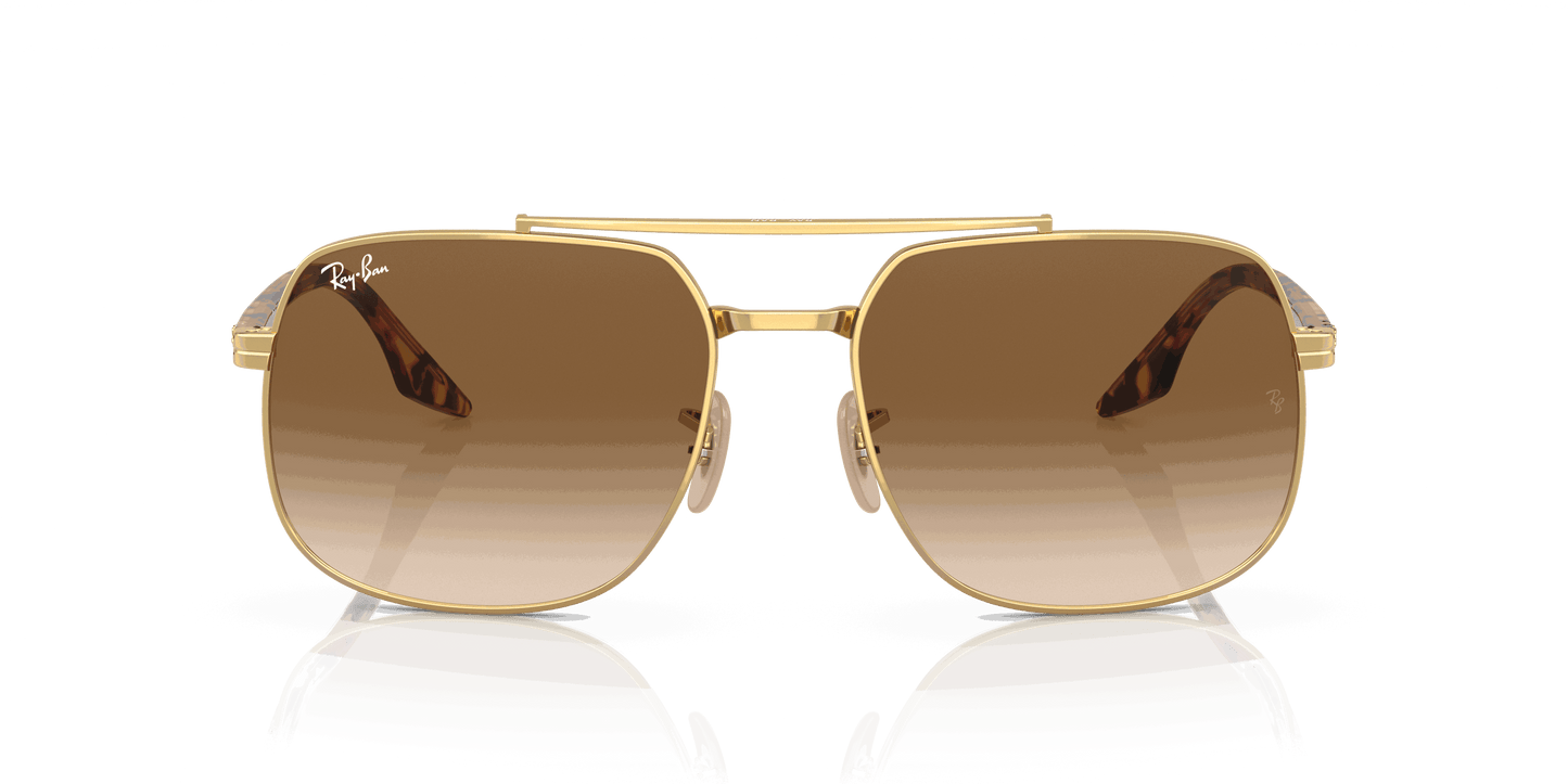 [Brown Lenses, Polished Arista Gold Frame]