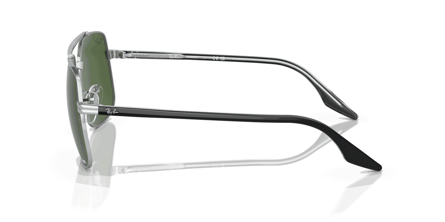[Dark Green Lenses, Polished Silver Frame]