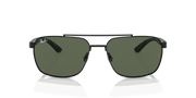 Dark Green Lenses, Polished Black Frame