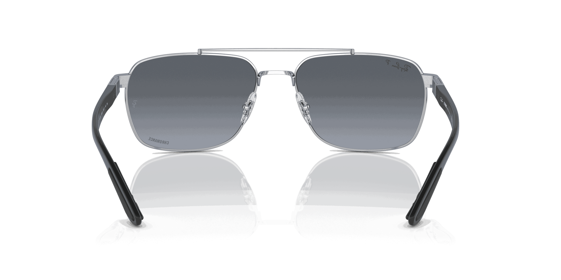 [Blue/Gold Lenses, Polished Silver Frame]