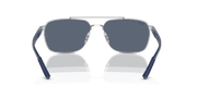 Dark Grey Lenses, Polished Silver Frame