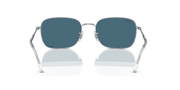 Blue Lenses, Polished Silver Frame