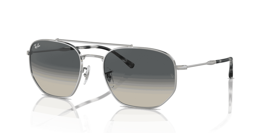 [Grey Lenses, Polished Silver Frame]