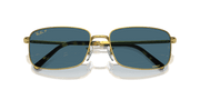 Blue Lenses, Polished Gold Frame