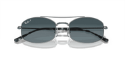 Dark Blue Lenses, Polished Gunmetal Frame