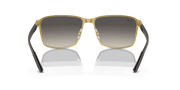 Grey Lenses, Polished Black On Gold Frame