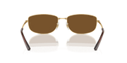 Brown Lenses, Polished Arista Gold Frame