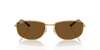 [Brown Lenses, Polished Arista Gold Frame]