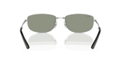 Green & Silver Lenses, Polished Silver Frame