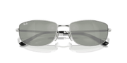 Green & Silver Lenses, Polished Silver Frame