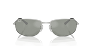 Green & Silver Lenses, Polished Silver Frame