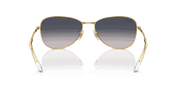 Blue Lenses, Polished Arista Gold Frame