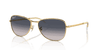 [Blue Lenses, Polished Arista Gold Frame]