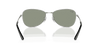 [Green Lenses, Polished Silver Frame]