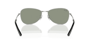 Green Lenses, Polished Silver Frame