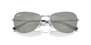 Green Lenses, Polished Silver Frame