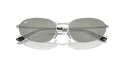 Green Lenses, Polished Silver Frame