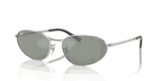 Green Lenses, Polished Silver Frame