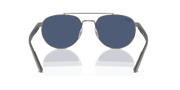 Dark Blue Lenses, Polished Gunmetal Frame