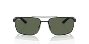 Dark Green Lenses, Polished Black Frame