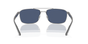 Dark Blue Lenses, Polished Gunmetal Frame