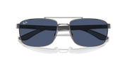 Dark Blue Lenses, Polished Gunmetal Frame