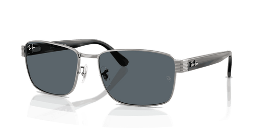 [Blue Lenses, Polished Gunmetal Frame]