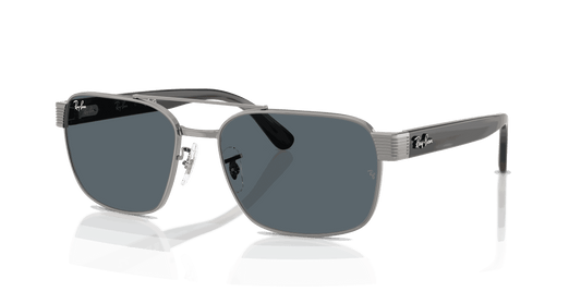 [Blue Lenses, Polished Gunmetal Frame]