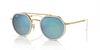 [Blue Lenses, Polished Arista Gold Frame]