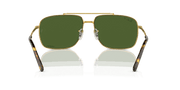 Dark Green Lenses, Polished Gold Frame