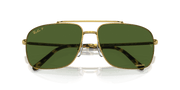 Dark Green Lenses, Polished Gold Frame