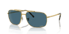 [Blue Lenses, Polished Gold Frame]